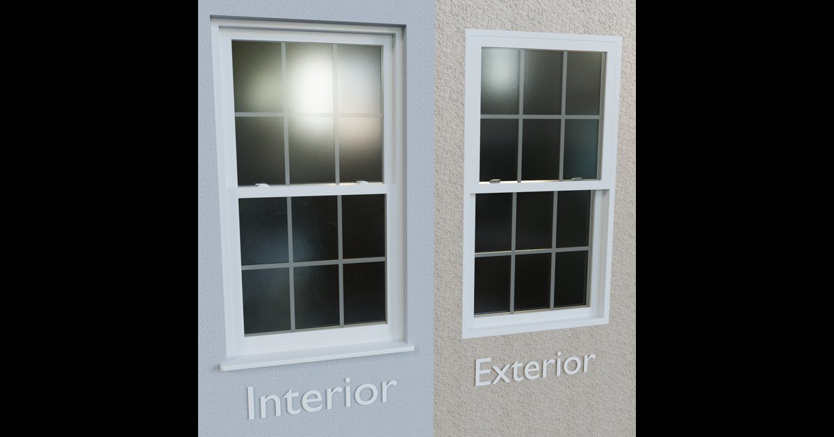 Double Hung Window | FREE Windows models | Blendkit