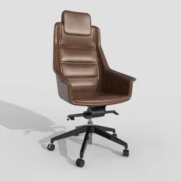 Office Chair Brown Leather