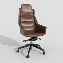 Office Chair Brown Leather