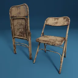 Rusty Metal Folding Chair