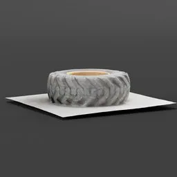 Tractor Tyre Old - 3D Scan