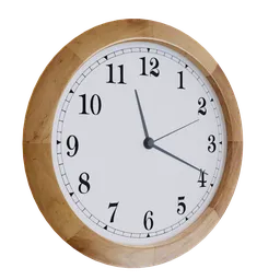 "Minimalistic wooden wall clock 3D model for Blender 3D. Perfect for interior design and CNC plasma vector art projects. Timeless elegance with a post-apocalyptic twist."