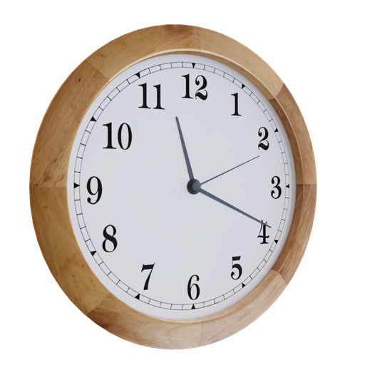 BlenderKit Download the FREE Wooden wall clock model