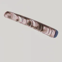 Detailed 3D model of a razor clam shell, ideal for Blender rendering and natural scenes.