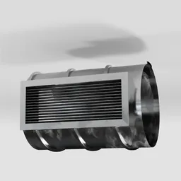 3D model of a detailed air vent for architectural rendering, compatible with Blender.