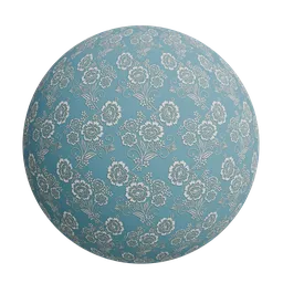 Floral damask pattern wallpaper