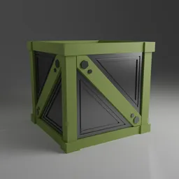 Low Poly Reinforced Storage Crate