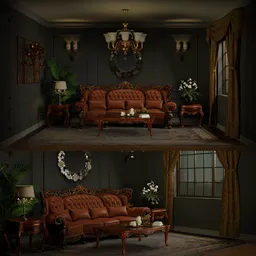 Vintage Royal Living Room