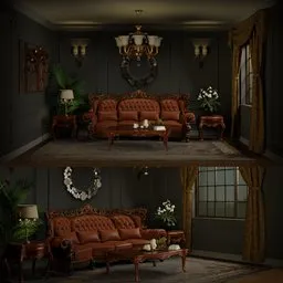 Vintage Royal Living Room