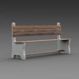 Rustic Concrete Bench