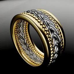 Gold ring - Braided Glow
