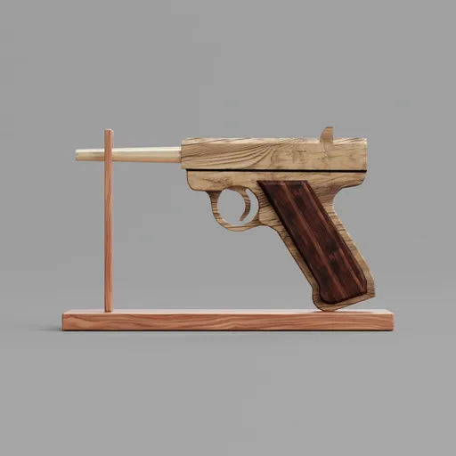 Wood Rubber Band Gun Display
