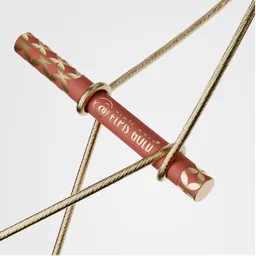 Lipstick hanging on a golden rope