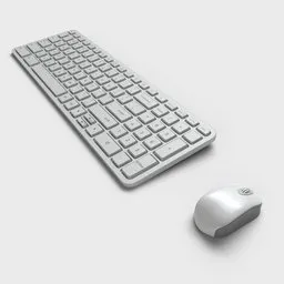Keyboard and Mouse white