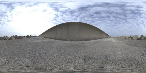 Coastal Breakwater Sky