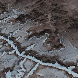 Sci-fi Mountain Canyon Terrain