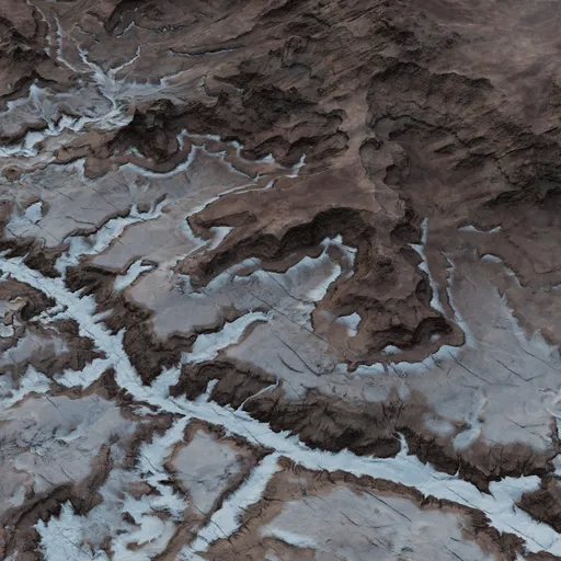 Sci-fi Mountain Canyon Terrain