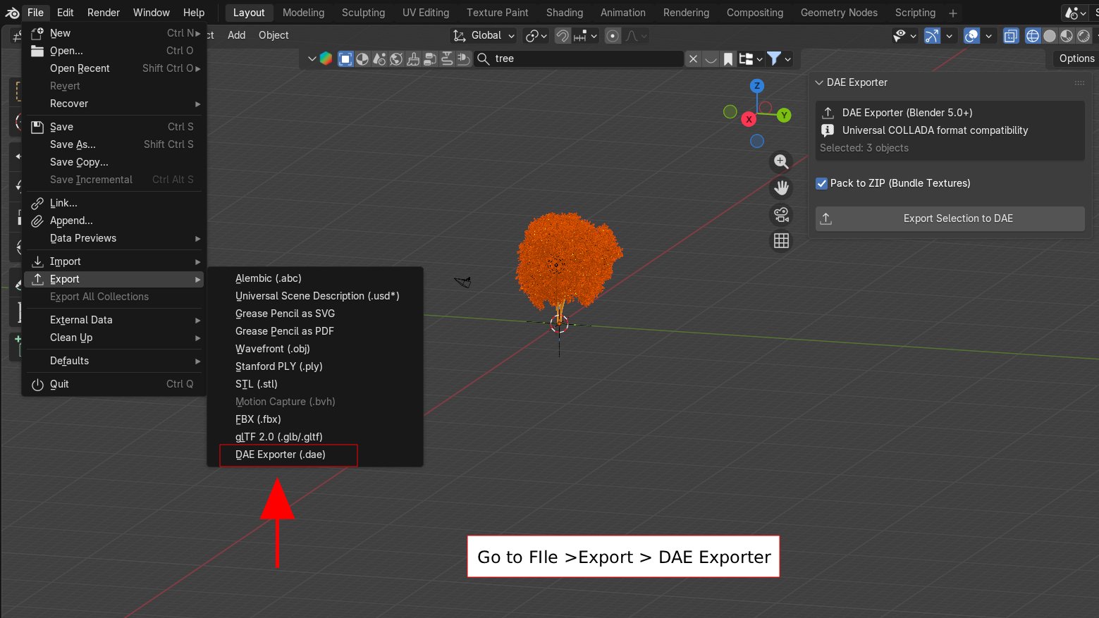 DAE (Collada) Exporter (Blender 5.0+ Compatible) | Import - Export add ...