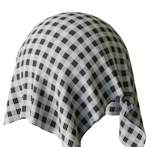 Buffalo Plaid Checker White Fabric