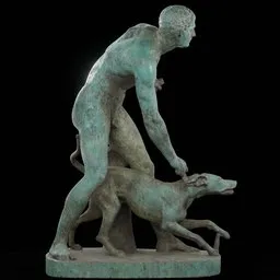 statue of Vs The Hunter And His Dog