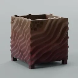 Ripple patterned vase