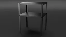 3D rendered model of a sleek, minimalist nightstand suitable for Blender graphics projects.