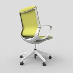 Modern Office Chair LP PBR4K White-Yell