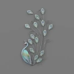 Metal Wall Art – Colorful Peacock Design