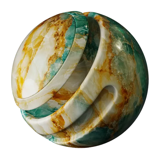 Teal Amber Ivory Onyx
