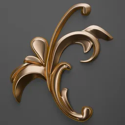 Detailed 3D ornament model showcasing intricate classic design, perfect for enhancing Blender 3D projects.