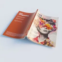 Open magazine or brochure