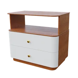 High-quality 3D-rendered modern drawers with realistic wood textures, optimized for Blender.