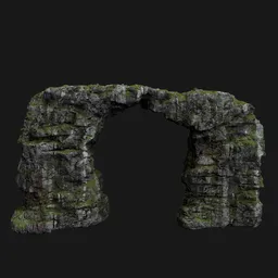 Green Moss Arch Rock