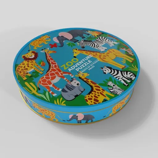 Zoo Adventure Puzzle Tin Box