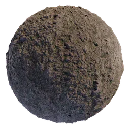 High-resolution PBR texture of mixed mud and grass suitable for photorealistic rendering in Blender 3D and other applications.