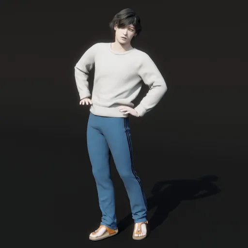 Young Eastern Male Person Relaxed
