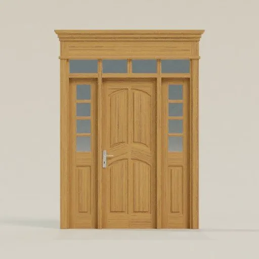 Traditional Wood Door & Transom