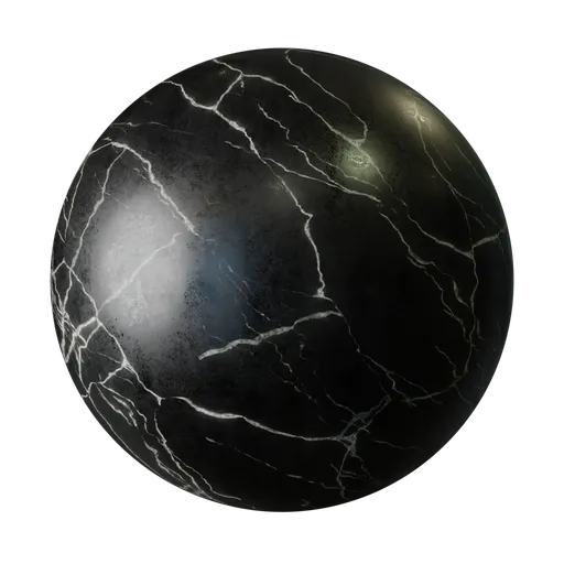 Cracked Black Marble