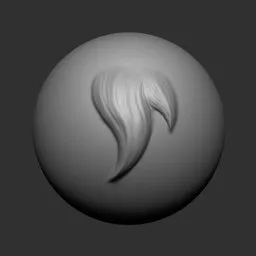 3D sculpting brush creating double strand fur texture on a model, ideal for detailing animal and clothing in Blender.