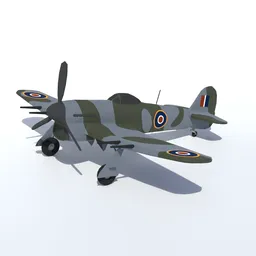 Low Poly Hawker Typhoon