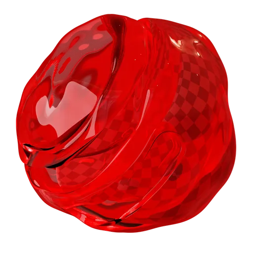 Realistic procedural Blender 3D gummy jelly material with customizable color, reflection, roughness, distortion, and emission.