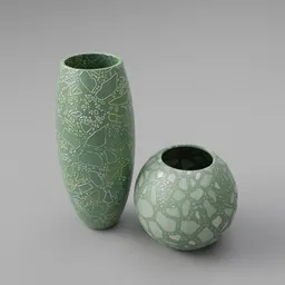Green Plastic Vases