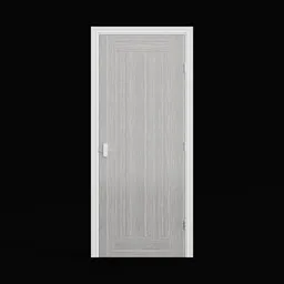 "Mexicano style interior door with white frame and seamless wooden texture, modeled in Blender 3D. Popular size of 1981 x 762mm. Perfect for adding authentic flair to your next project."
