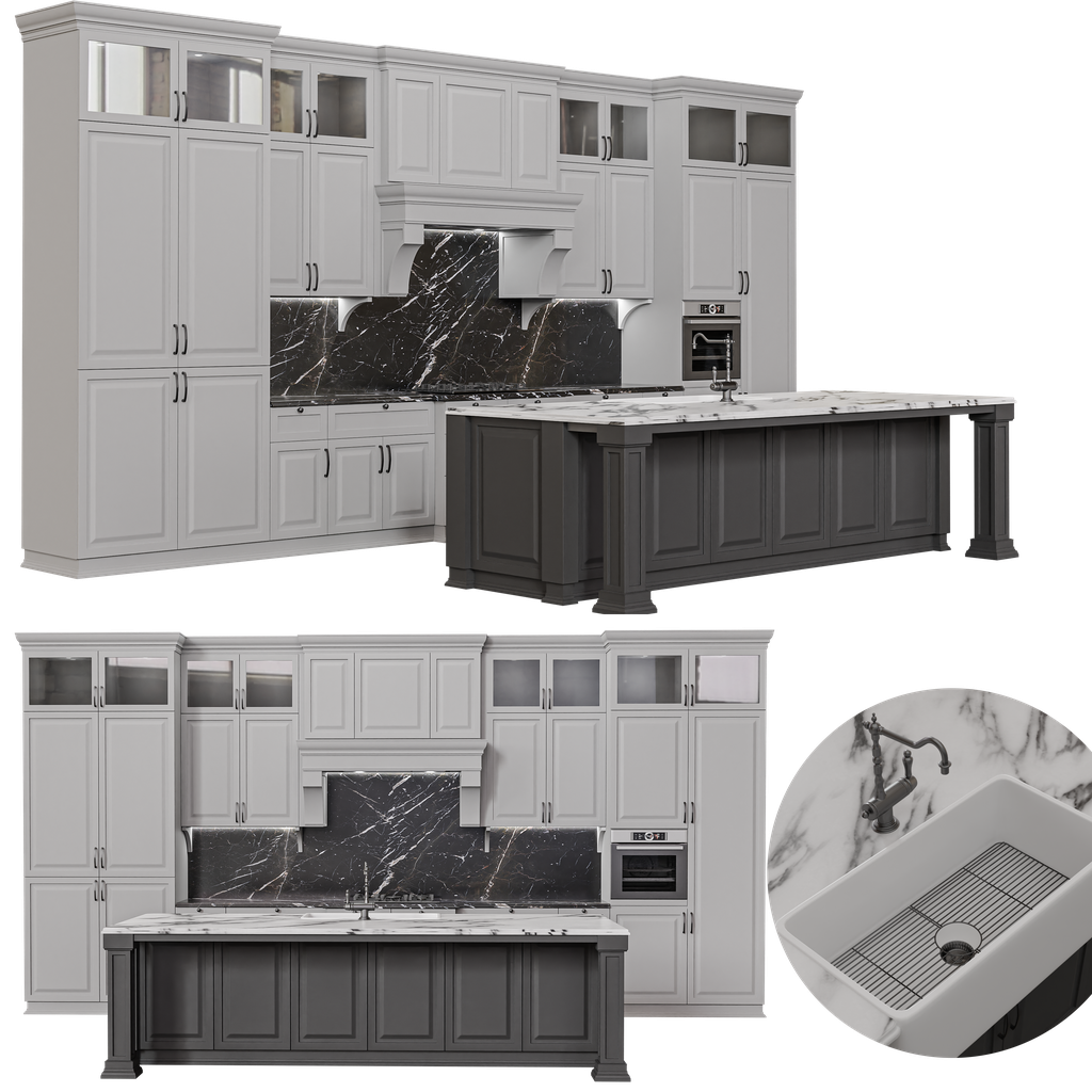 Classic kitchen Kitchen Sets models BlenderKit