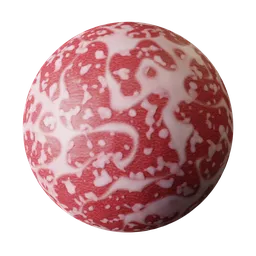 High-resolution PBR texture of raw beef with realistic marbling for 3D modeling in Blender and other applications.