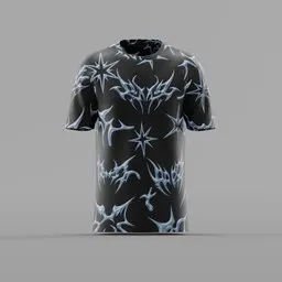 Cyber Tribal Star Chrome All-Over Print