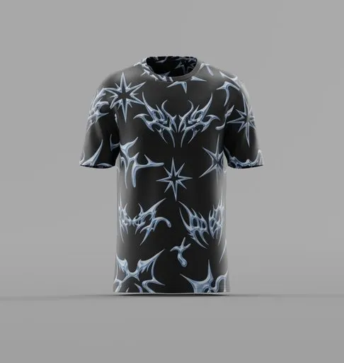 Cyber Tribal Star Chrome All-Over Print