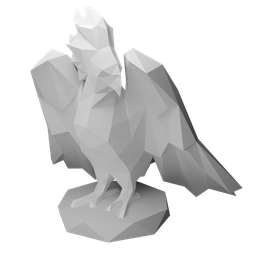 Bird. Polygonal sculpture