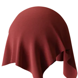 High-resolution PBR texture of a versatile red fabric for 3D artists and Blender enthusiasts, customizable in hue.