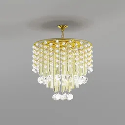 Modern Crystal Drum Chandelier